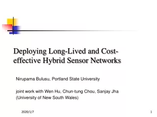 Deploying Long-Lived and Cost-effective Hybrid Sensor Networks