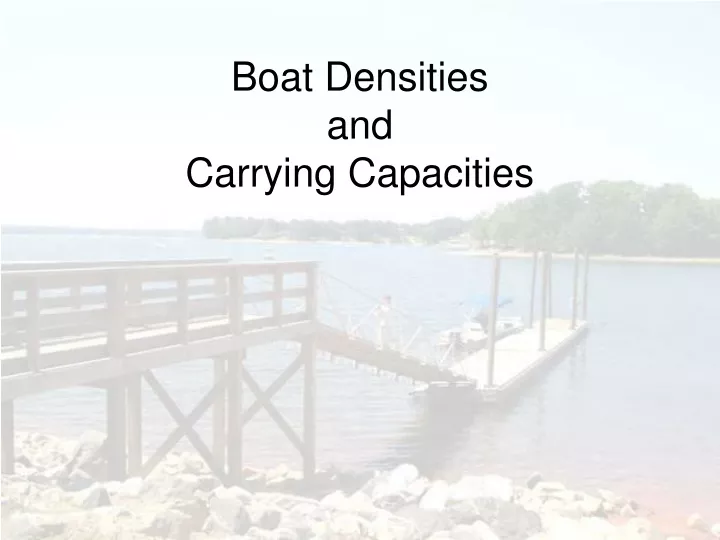 boat densities and carrying capacities
