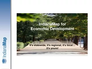 IndianaMap for  Economic Development