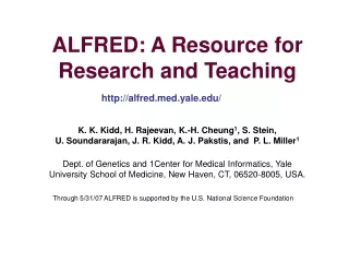 ALFRED: A Resource for Research and Teaching