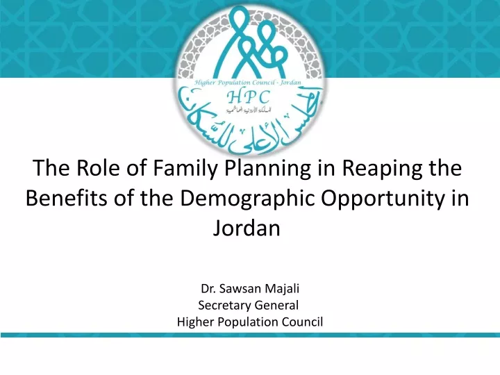 the role of family planning in reaping
