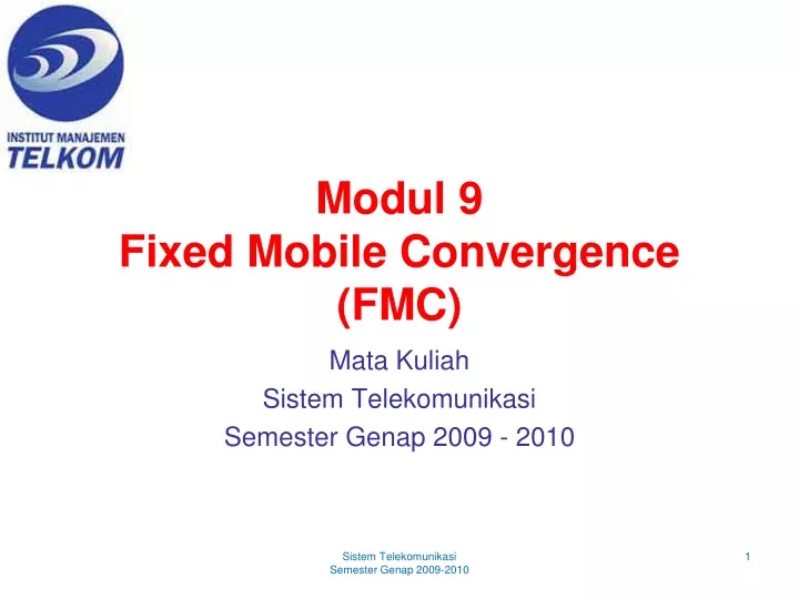 modul 9 fixed mobile convergence fmc