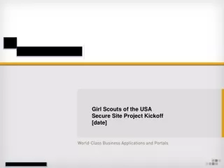 Girl Scouts of the USA Secure Site Project Kickoff [date]