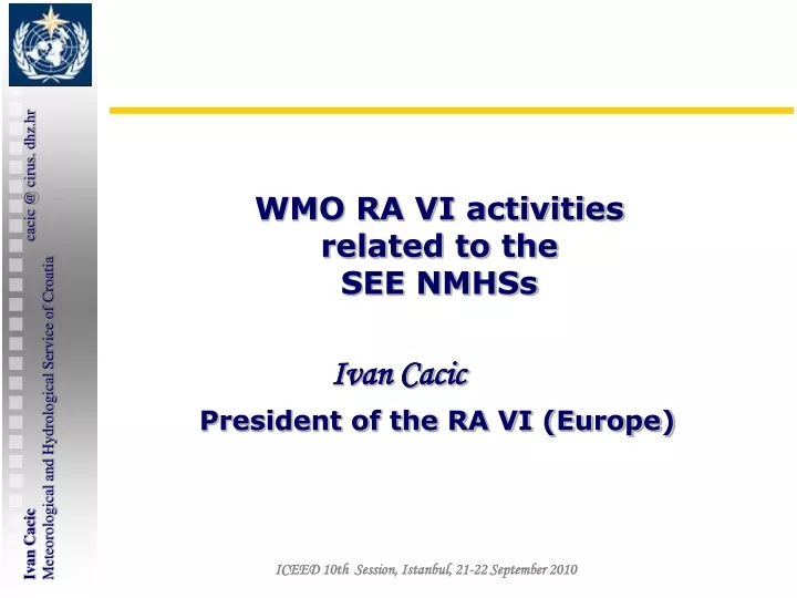 wmo ra vi activities related to the see nmhss