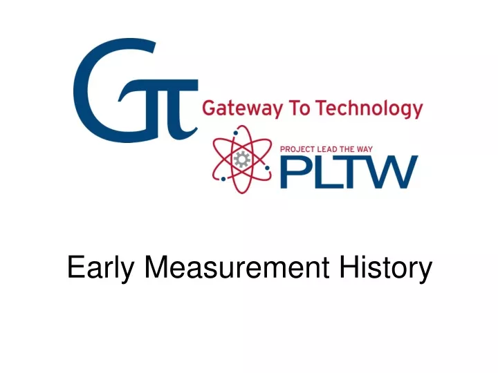 early measurement history
