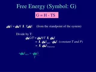 Free Energy (Symbol: G)