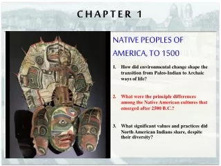 NATIVE PEOPLES OF AMERICA, TO 1500