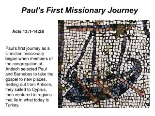 Paul’s First Missionary Journey