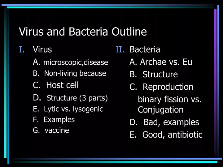 virus and bacteria outline