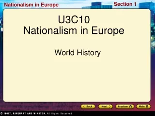 U3C10  Nationalism in Europe