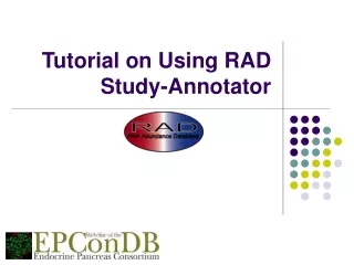 Tutorial on Using RAD Study-Annotator