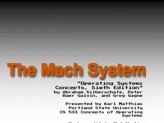 “Operating Systems Concepts, Sixth Edition”