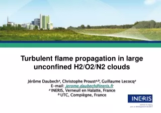Turbulent flame propagation in large unconfined H2/O2/N2 clouds