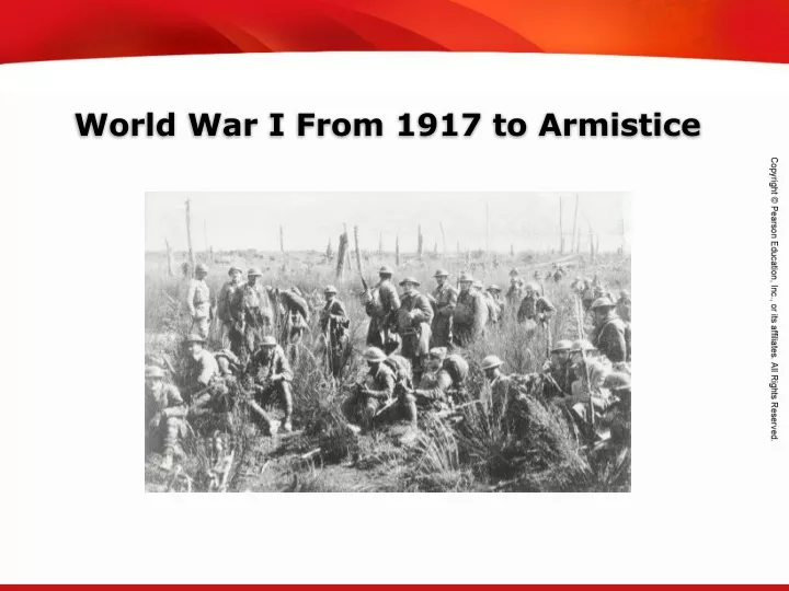 world war i from 1917 to armistice