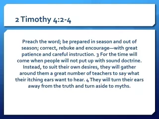 2 Timothy 4:2-4