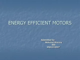 ENERGY EFFICIENT MOTORS