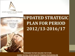 UPDATED STRATEGIC PLAN FOR PERIOD  2012/13-2016/17