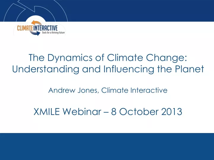 the dynamics of climate change understanding