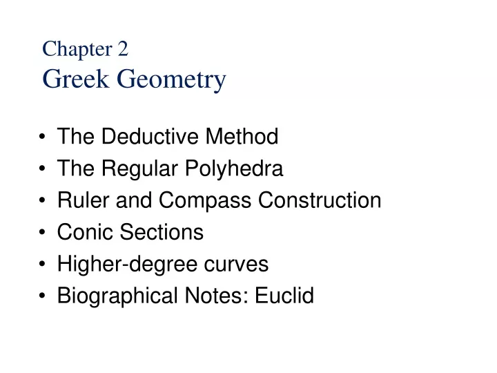 chapter 2 greek geometry