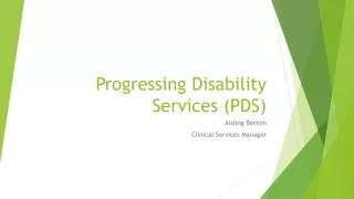 Progressing Disability Services (PDS)