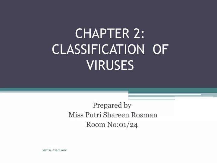 chapter 2 classification of viruses