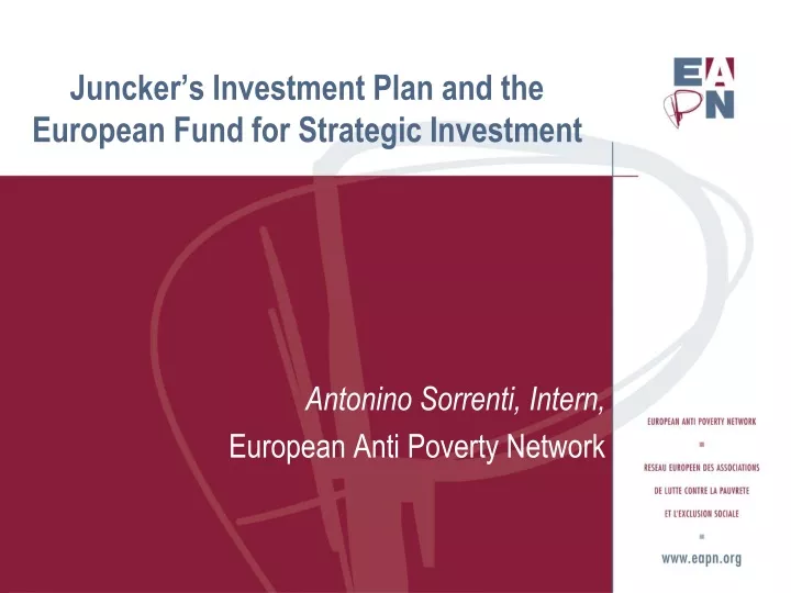 juncker s investment plan and the european fund for strategic investment