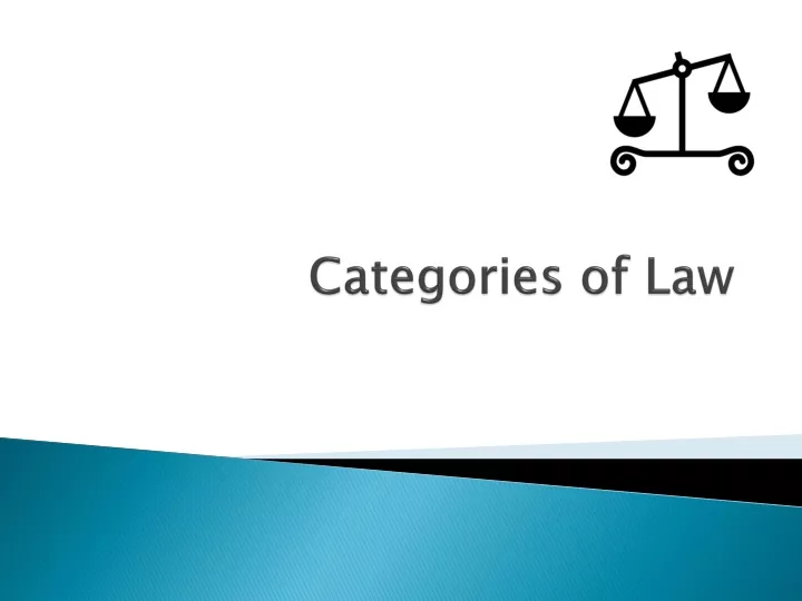 categories of law