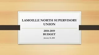 LAMOILLE NORTH SUPERVISORY UNION