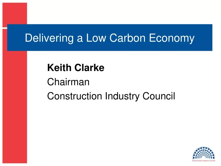 delivering a low carbon economy