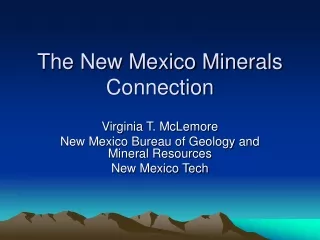 The New Mexico Minerals Connection
