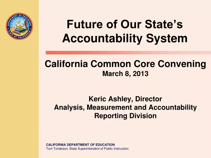 future of our state s accountability system
