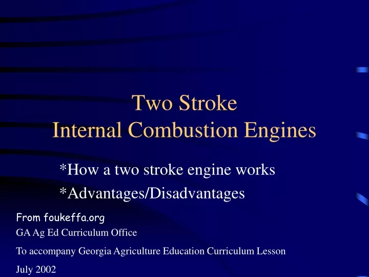 two stroke internal combustion engines