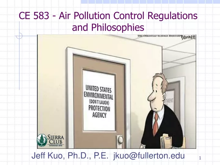 ce 583 air pollution control regulations and philosophies