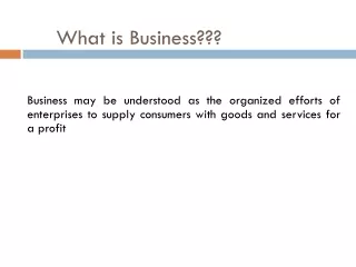 What is Business???