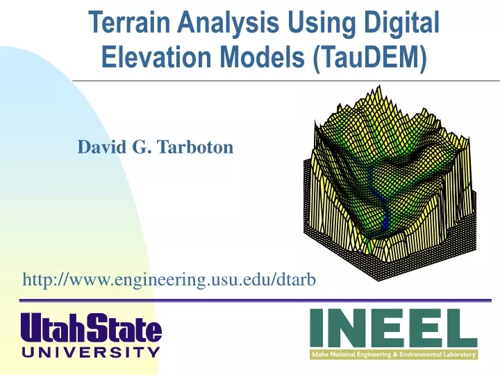 terrain analysis using digital elevation models taudem