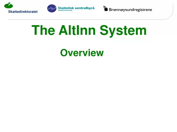 the altinn system overview