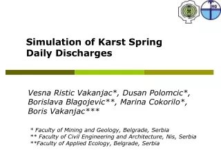 Simulation of Karst Spring Daily Discharges