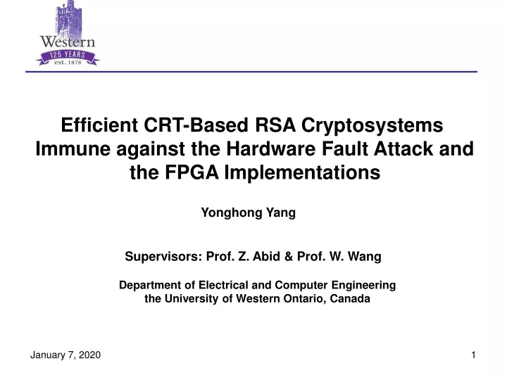 efficient crt based rsa cryptosystems immune