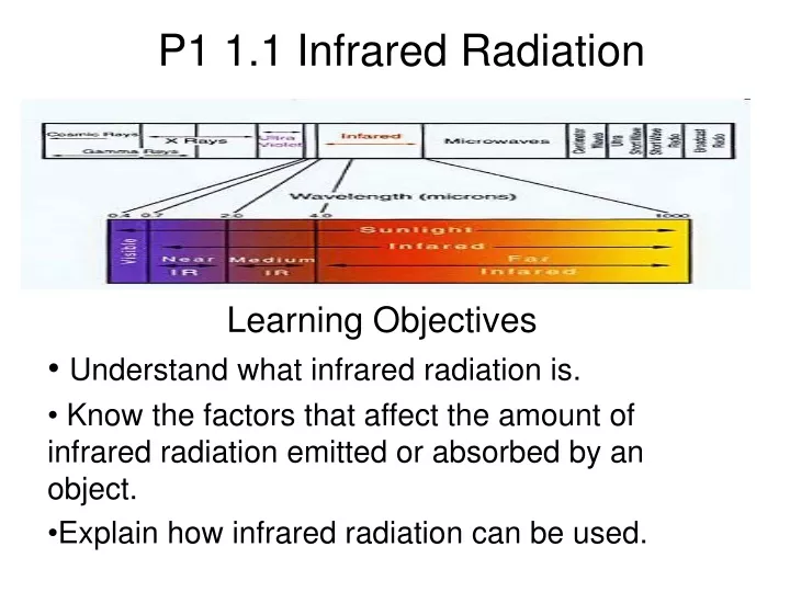 p1 1 1 infrared radiation