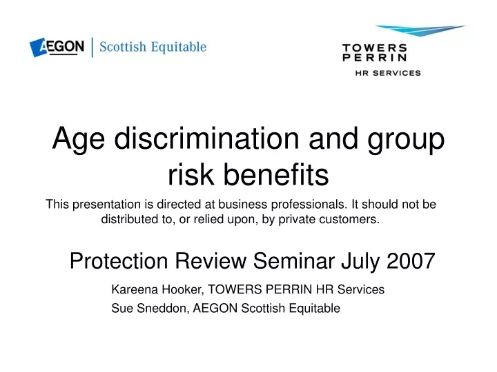 age discrimination and group risk benefits