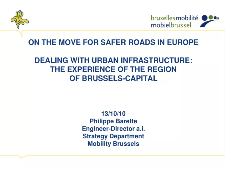 on the move for safer roads in europe dealing