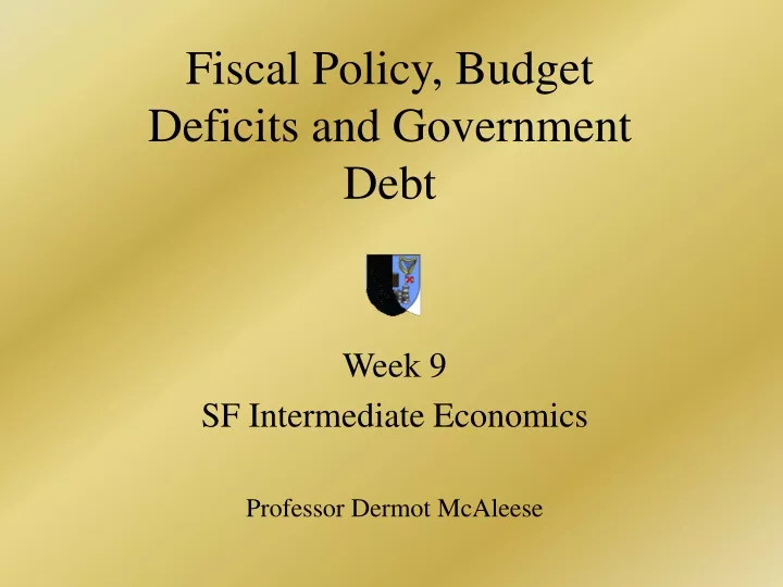 fiscal policy budget deficits and government debt