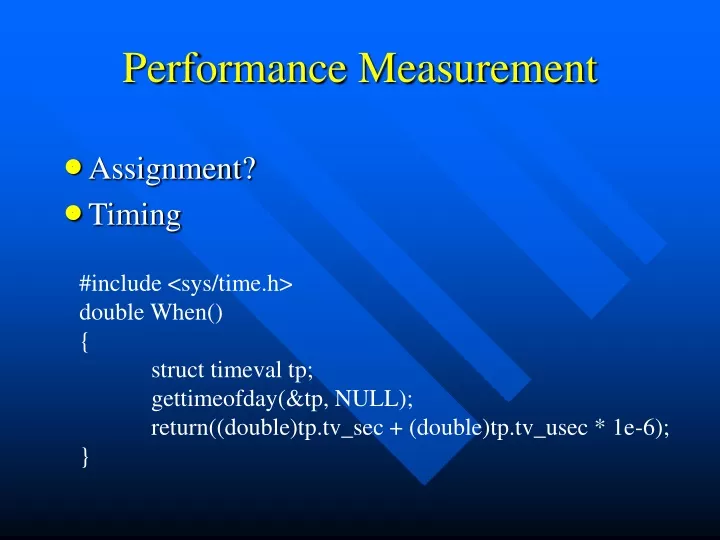 performance measurement