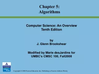 Chapter 5: Algorithms