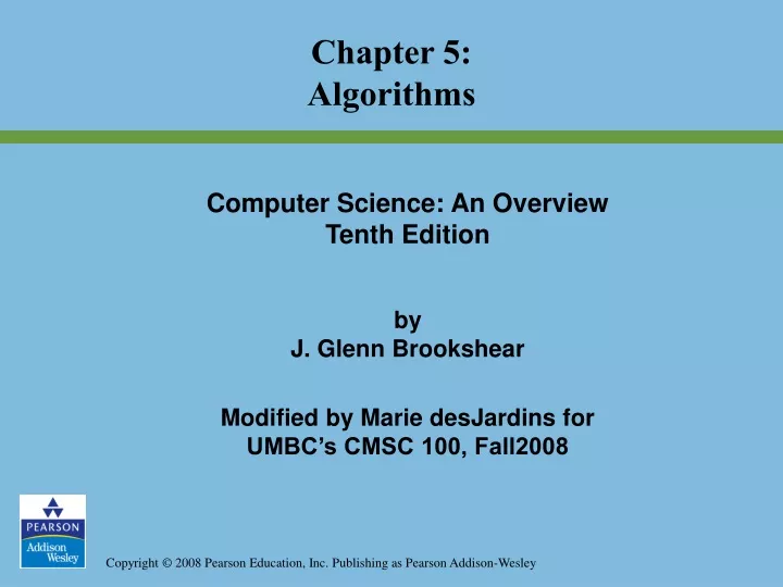 chapter 5 algorithms