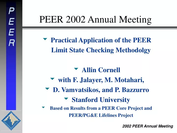 peer 2002 annual meeting