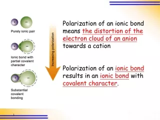 Factors that Favour Polarization of Ionic Bond –  Fajans’ Rules