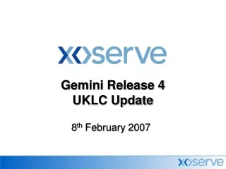 Gemini Release 4 UKLC Update
