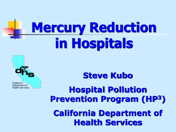 mercury reduction in hospitals