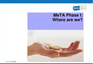 MeTA Phase I: Where are we?